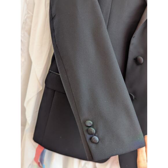 Calvin Klein Tuxedo Jacket 42S 100% Wool 2 Button Notch Lapel Double Vent - Picture 4 of 16